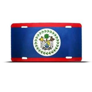  Belize Flag Metal License Plate Wall Sign Tag Automotive
