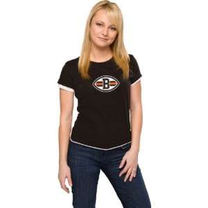  Cleveland Browns Womens Brown Logo Premier Too Cap Sleeve 
