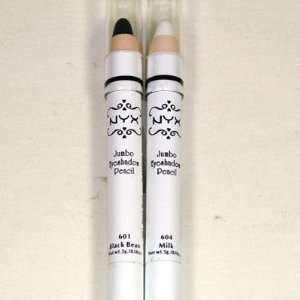  Nyx Cosmetics Jumbo Eye Pencils 2 Colors (1 Milk, 1 Black 