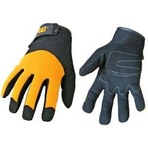   Mfg CAT012215M Medium Yellow Spandex Back Gloves Patio, Lawn & Garden