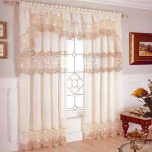  38 Long Seville Sheer Voile Tailored Swag   58 X 38 