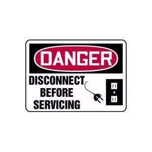  DANGER DISCONNECT BEFORE SERVICING (W/GRAPHIC) 10 x 14 