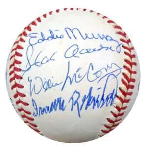  500 HR Club Autographed NL Baseball (10 Signatures) Aaron 