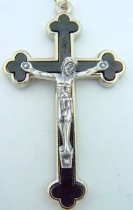 Nuns Pectoral Rosary Crucifix Cross Silver Corpus 2  