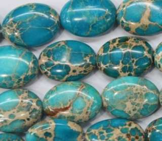 R005 blue sea sediment jasper gemstone loose beads oval 12*16mm  