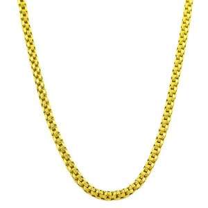  Stunning 14k Gold Overlay Sterling Silver Puffed 18 Inch 