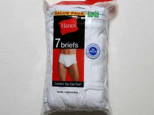 Hanes Mens Cotton White Briefs Underwear Shorts XL  