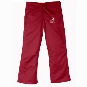  BSS   Alabama Crimson Tide NCAA Cargo Style Scrub Pant (Crimson 