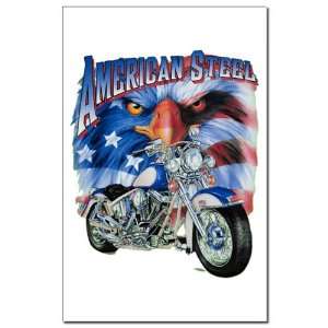  Mini Poster Print American Steel Eagle US Flag and 