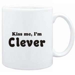  Mug White  KISS ME, Im clever  Adjetives Sports 