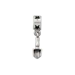  Spade Dangle Charm in Silver for Pandora and most 3mm 