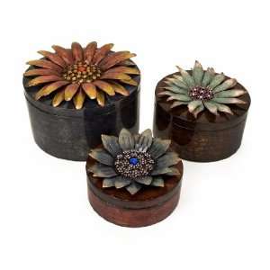   Felicity Dimensional Flower Storage Boxes   Set of 3: Home & Kitchen