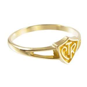  Gold Saturn CTR Ring for LDS Women Jewelry