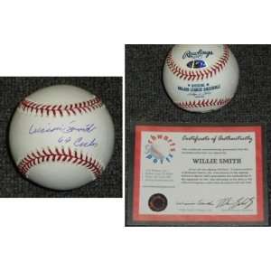    Willie Smith Signed MLB Baseball w/69 Cubs