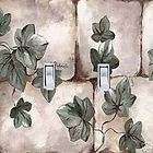 IVY ON STONE WALL DOUBLE SWITCH PLATE COVER