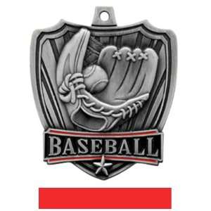 Hasty Awards 2.5 Shield Custom Baseball Medals SILVER MEDAL 