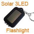 Keychain Portable 3 LED Flashlight 45Mah solar panel Powered Re 
