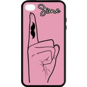 Finger Stache Iphone Custom Rubber iPhone 4 & 4S Case 