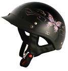 Cruiser Half Motorcycle Helmet Butterfly DOT Medium M