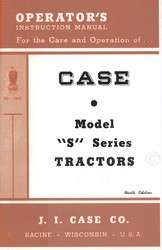 Case S SC SO Series Tractor Operator Manual  