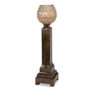  Classic CK Designed Tall Glass Scaled Globe Candle Holder 