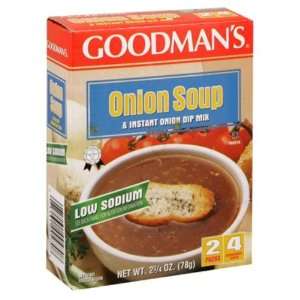 Goodmans Rokeach, Soup Mix Ls & Dip Onion 2Pk, 2.75 OZ (Pack of 12 