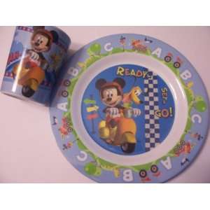  Disney Mickey Mouse Melamine Tableware ~ Plate & Cup: Baby