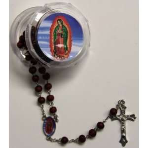  9 Rose Petal Scented Rosary   Our Lady of Guadalupe  18in 