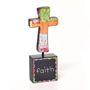   Colorful Devotions 13063 Faith Cross Sculpture 