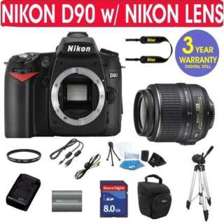 Nikon D90 (REFURBISHED) Digital SLR Camera + Nikon Lens Kit 