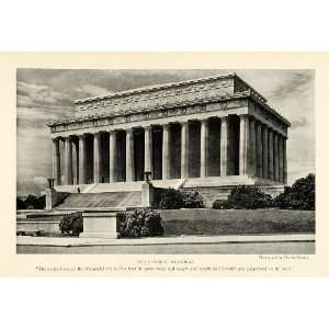 1923 Print Abraham Lincoln Memorial Building Architecture Washington D 
