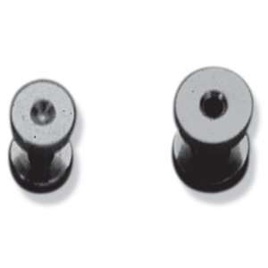   Tunnels Plugs with Black PVD Coating Size: 16 Ga (1.2 mm) Sold by Pair