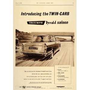  1960 Ad Triumph Herald Saloon British Car Automobile 