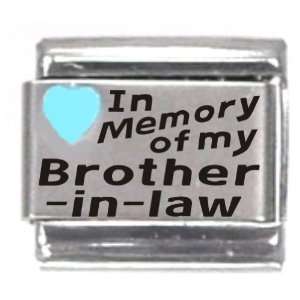  In Memory Of My Brother in Law Light Blue Heart Laser 