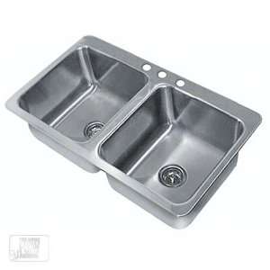  Advance Tabco SS 2 4521 7 46 Two Compartment Drop In Sink 