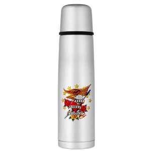   Large Thermos Bottle Bald Eagle Death Before Dishonor 