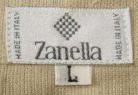 ZANELLA Italy Oatmeal Cotton Linen Mens Shirt Large L  