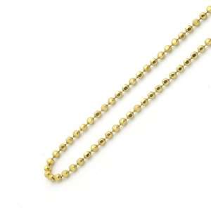  14K Yellow Gold 1mm Bead Chain Necklace 20 Jewelry