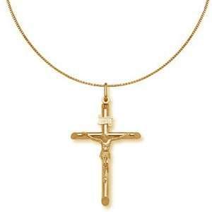  14k Yellow Gold Cross Pendant: SeaofDiamonds: Jewelry