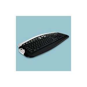 PilotBoard Multimedia Keyboard, Black/Silver, 19 1/2w x 7 1/4d x 2h 