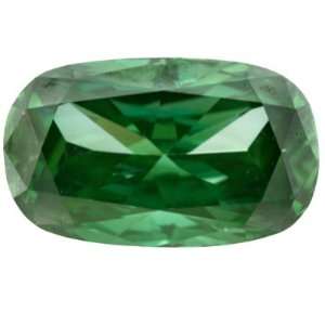    0.76 Ct Forest Green Cushion Cut Real Loose Diamond Jewelry