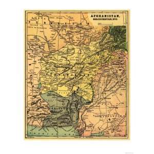  Afghanistan and Surrounding Countries   Panoramic Map   Afghanistan 