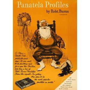  1959 Ad Robt. Burns Panatela Cigars Christmas Santa 