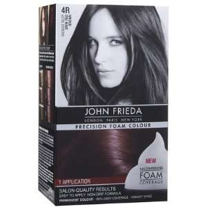  John Frieda Precision Foam Hair Colour Dark Red Brown 4R 