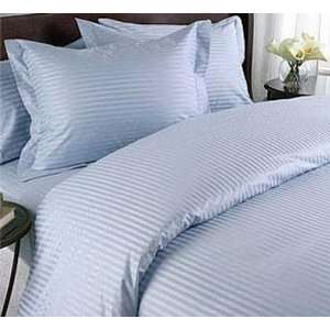   Egyptian Cotton Sheet Set OLYMPIC QUEEN BLUE STRIPE