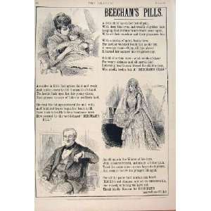  Advert Advertisement BeechamS Pills Old Print 1891
