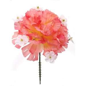  100 Carnation With Gypsophila 5 Hot Pink Artificial Silk Flower 