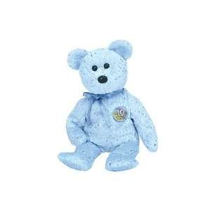  TY Beanie Baby   DECADE the Bear (Light Blue Version 