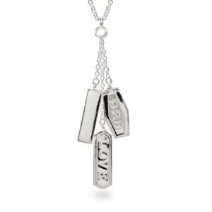    Sterling Silver Love Charm Necklace Eves Addiction Jewelry