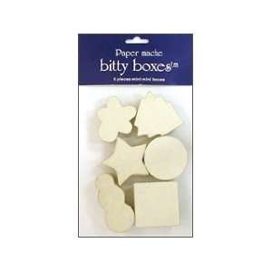   Pedlars Paper Mache Box Bitty Christmas Vanilla 6pc: Home & Kitchen